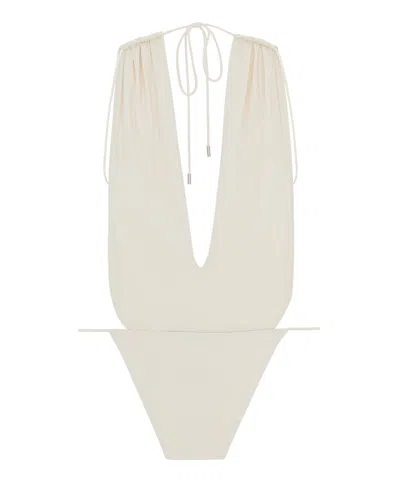Saint Laurent Nylon Blend One Piece Swimsuit