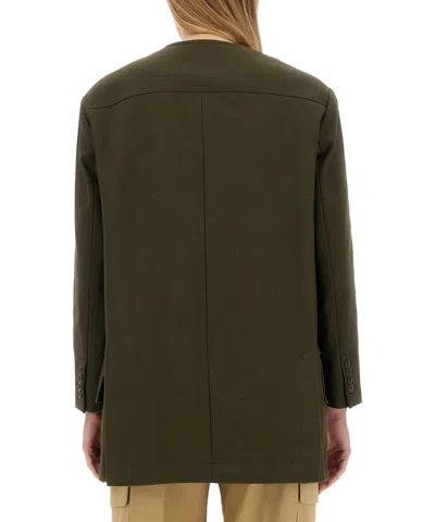 Max Mara Shirt-style Round-collar Casual Jacket