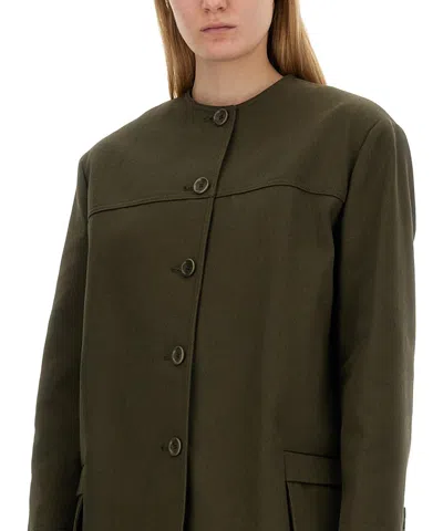 Max Mara Shirt-style Round-collar Casual Jacket