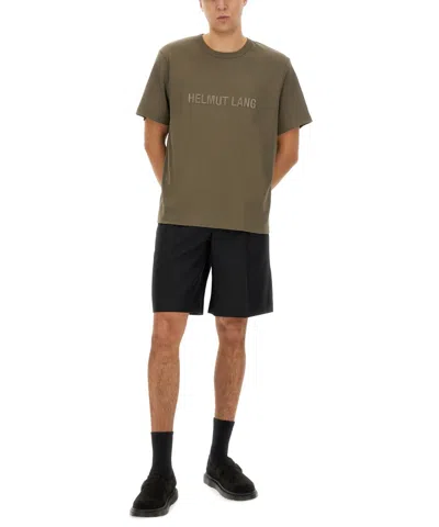 Helmut Lang Regular Fit T-shirt With Tonal Logo Embossing
