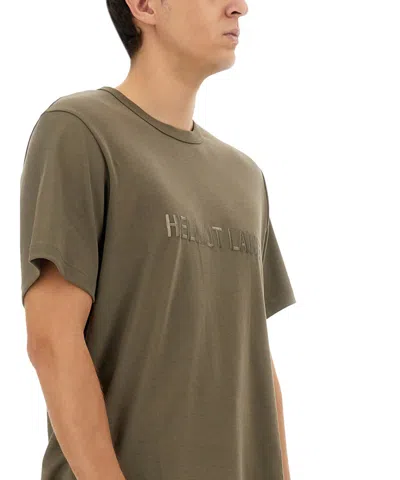 Helmut Lang Regular Fit T-shirt With Tonal Logo Embossing