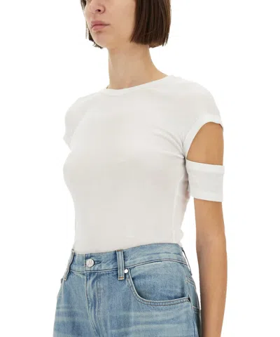 Helmut Lang Slash Shrunken T.sof In White