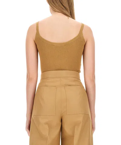 Max Mara Gallura Top In Brown