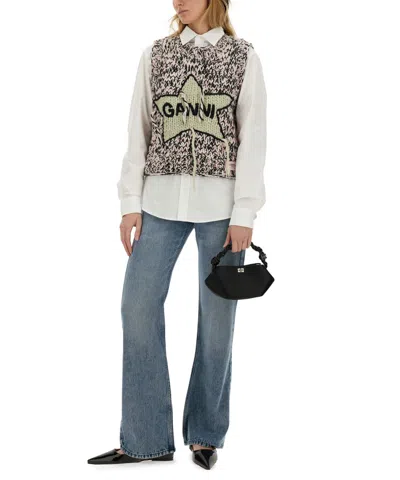 Ganni Woolen Vest With Inl In Multi