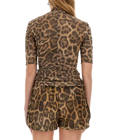 Stella Mccartney Stella Mc Cartney Top With Animal Pattern In Brown