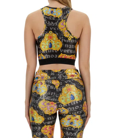 Versace Jeans Couture Top With Print In Multi