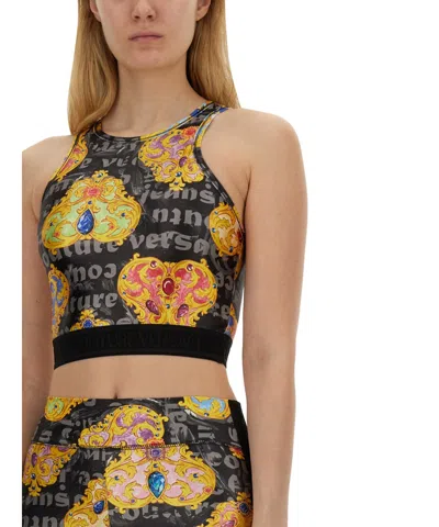Versace Jeans Couture Top With Print In Multi