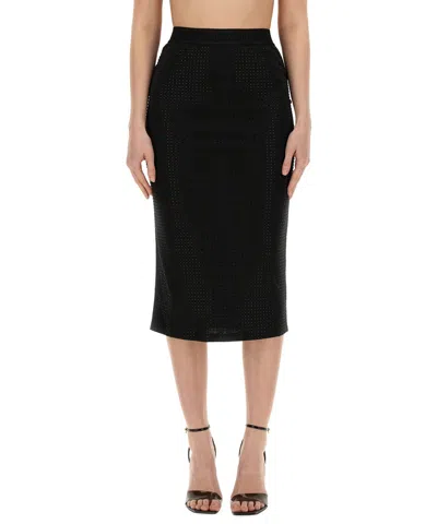 Versace Jeans Couture Crystal Midi Skirt
