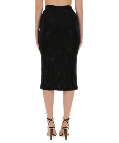 Versace Jeans Couture Crystal Midi Skirt
