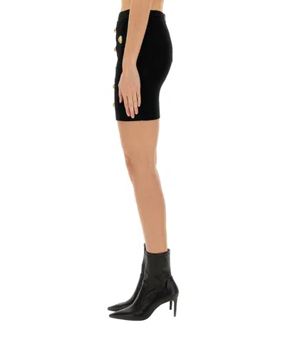 Balmain Buttoned High-waist Ribbed Skirts