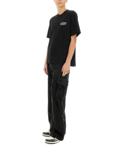 Amiri Mens Black Bones Stacked Short-sleeve Cotton-jersey T-shirt