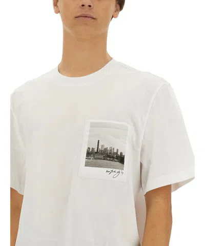 Helmut Lang Skyline Postcard Tee In White