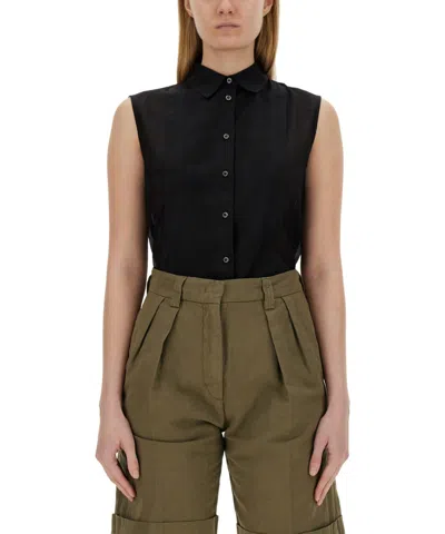 Aspesi Sleeveless Silk Blend Shirt
