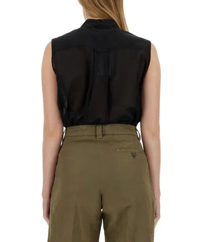 Aspesi Sleeveless Silk Blend Shirt