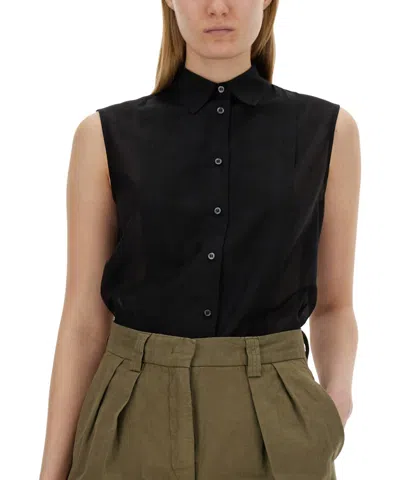 Aspesi Sleeveless Silk Blend Shirt