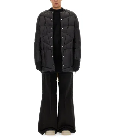 Rick Owens Mens Black Flight Liner Quilted-and-padded Regular-fit Shell-down Jacket