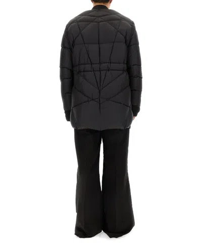 Rick Owens Mens Black Flight Liner Quilted-and-padded Regular-fit Shell-down Jacket