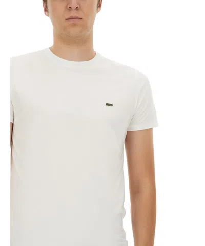 Lacoste White Cotton T-shirt In White