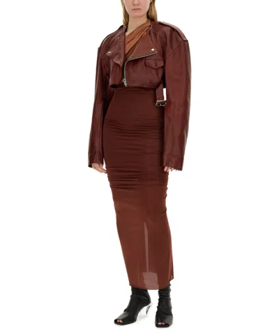 Rick Owens Women Leather Jacket