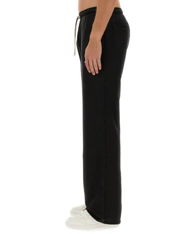 Palm Angels Black Pxp Washed Palm Chino Trousers