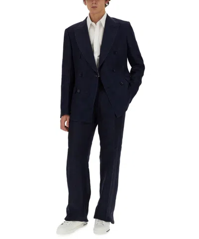 Dolce & Gabbana Double-breasted Jacket In Blue