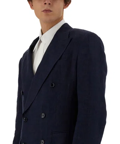 Dolce & Gabbana Double-breasted Jacket In Blue