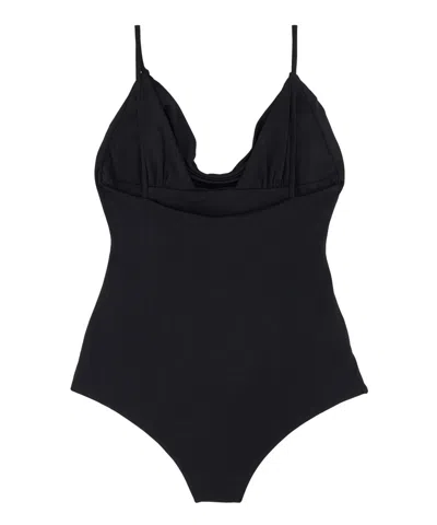 Magda Butrym Draped Neckline Swimsuit With High-cut Legs