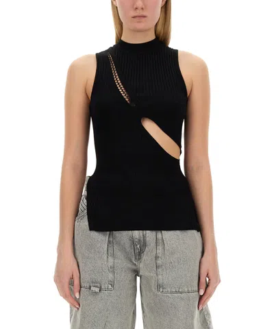 Attico Viscose Top In Black