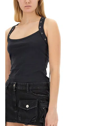 Attico Women's Tops With Logo Top In Black