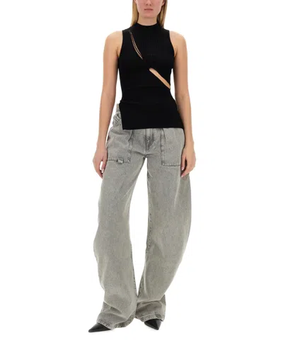 Attico Viscose Top In Black