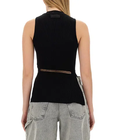 Attico Viscose Top In Black