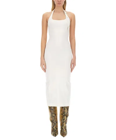 Attico Decorative-buckle Halterneck Dress