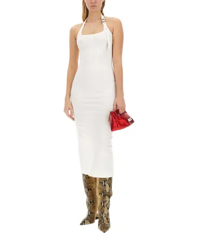 Attico Decorative-buckle Halterneck Dress