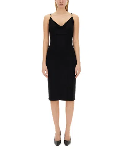Versace La Medusa Midi Dress In Black