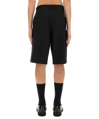 Moschino Couture Bermuda With Logo In Black