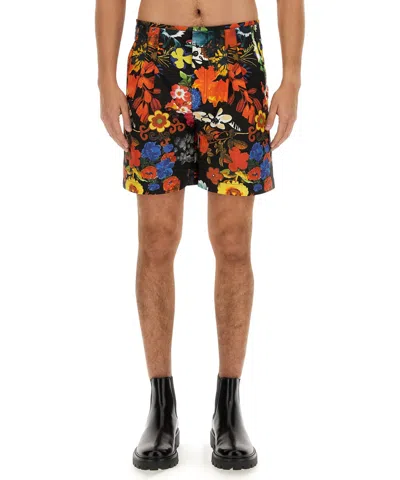 Moschino Bermuda With Floral Pattern