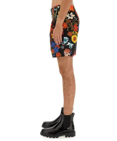 Moschino Bermuda With Floral Pattern