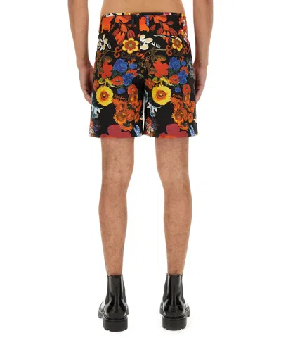Moschino Bermuda With Floral Pattern