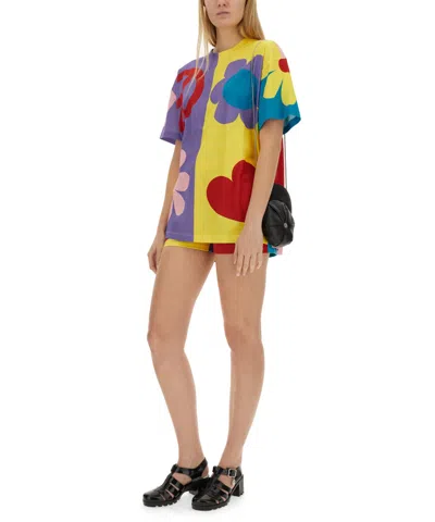 Moschino Cotton Shorts In Gray