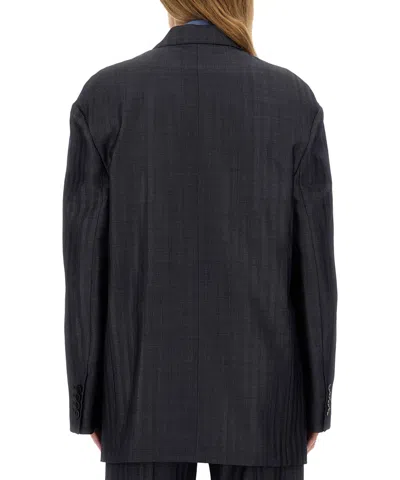 Etro Women's Pegasus Buttoned Over Jacket In Blue