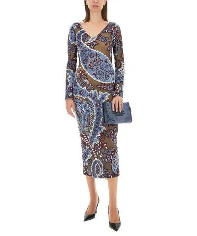 Etro Jacquard Midi Dress