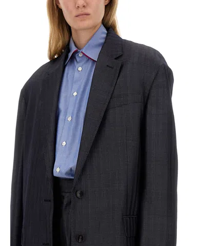 Etro Women's Pegasus Buttoned Over Jacket In Blue