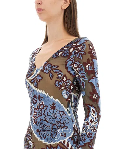Etro Jacquard Midi Dress