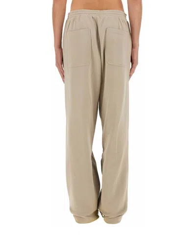 Helmut Lang Zippered Straight Leg Jogging Pants In Neutral