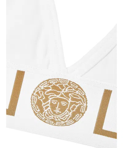 Versace Top With Greek In White