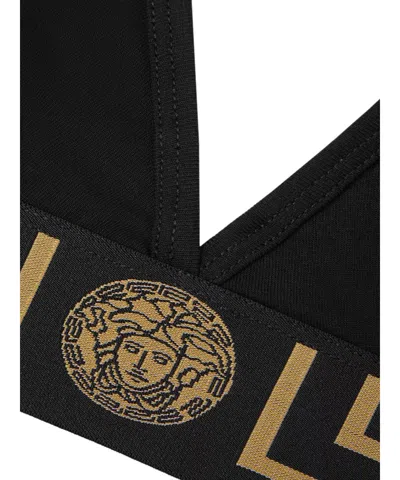 Versace Top With Greek In Black