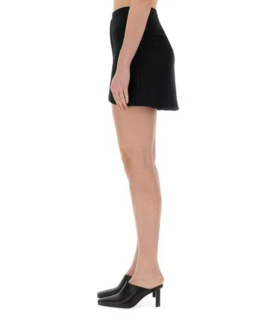 Courrèges Courreges Ellipse Twill Mini Skirt In In Black