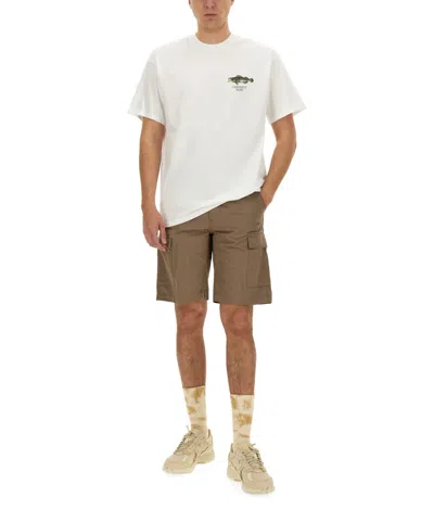 Carhartt Bermuda Shorts In Cotton In Brown