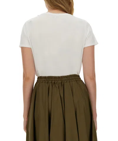 Aspesi Crew Neck Plain Cotton T-shirt In White