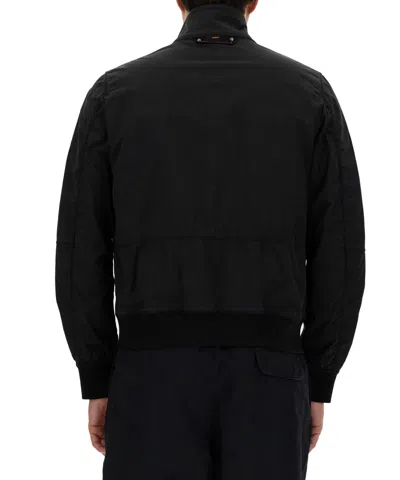 Parajumpers Gobi Black Nylon Jacket With Pockets In Black